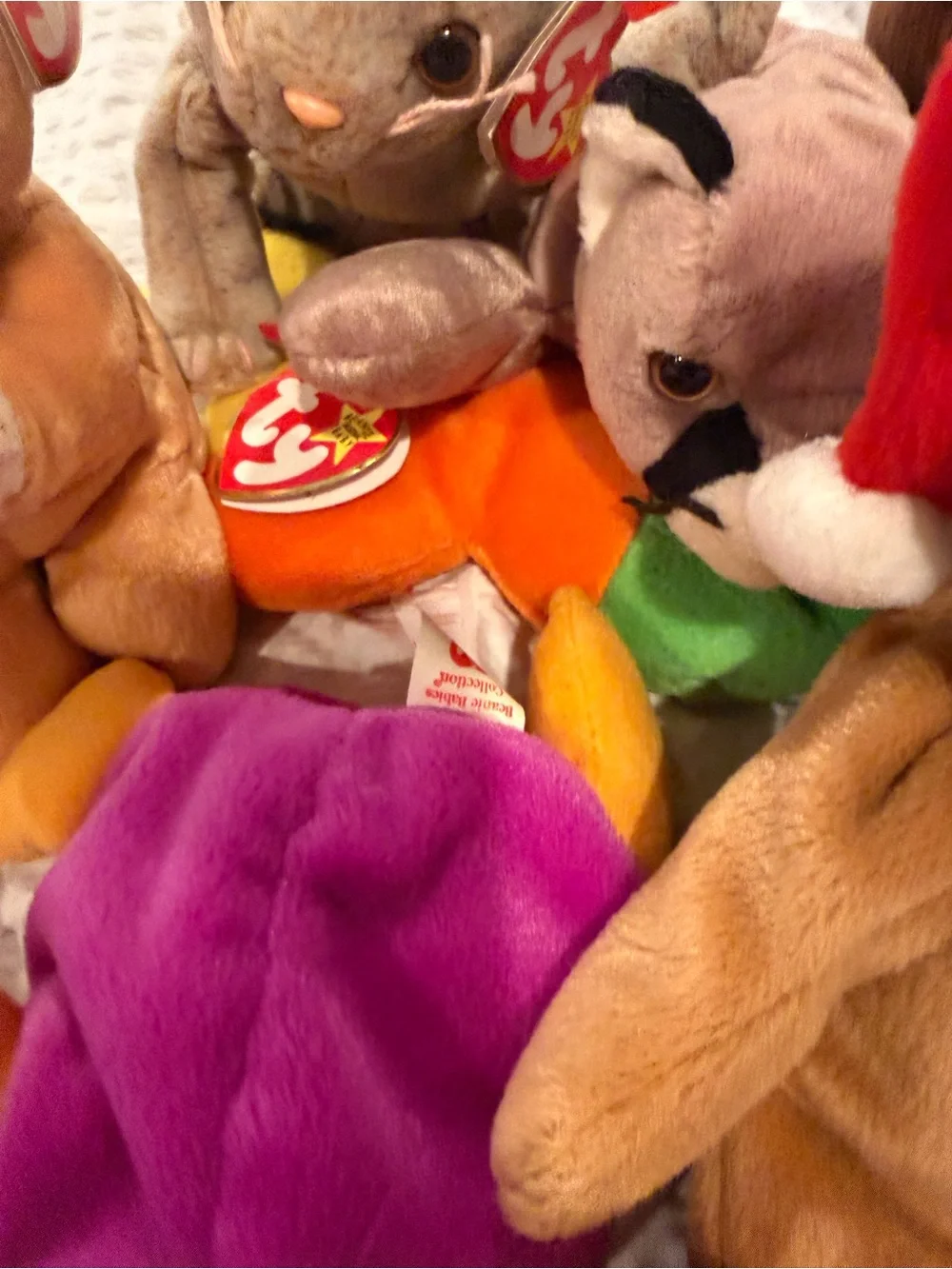 Ty Plush Assorted Friends - Brown, Purple, Teal, Tan